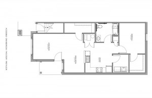 1 Bedroom Apartment Floor Plan (Accessible)
